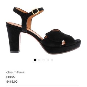 Chie Mihara Ebisa heeled sandals with a curved petal upper